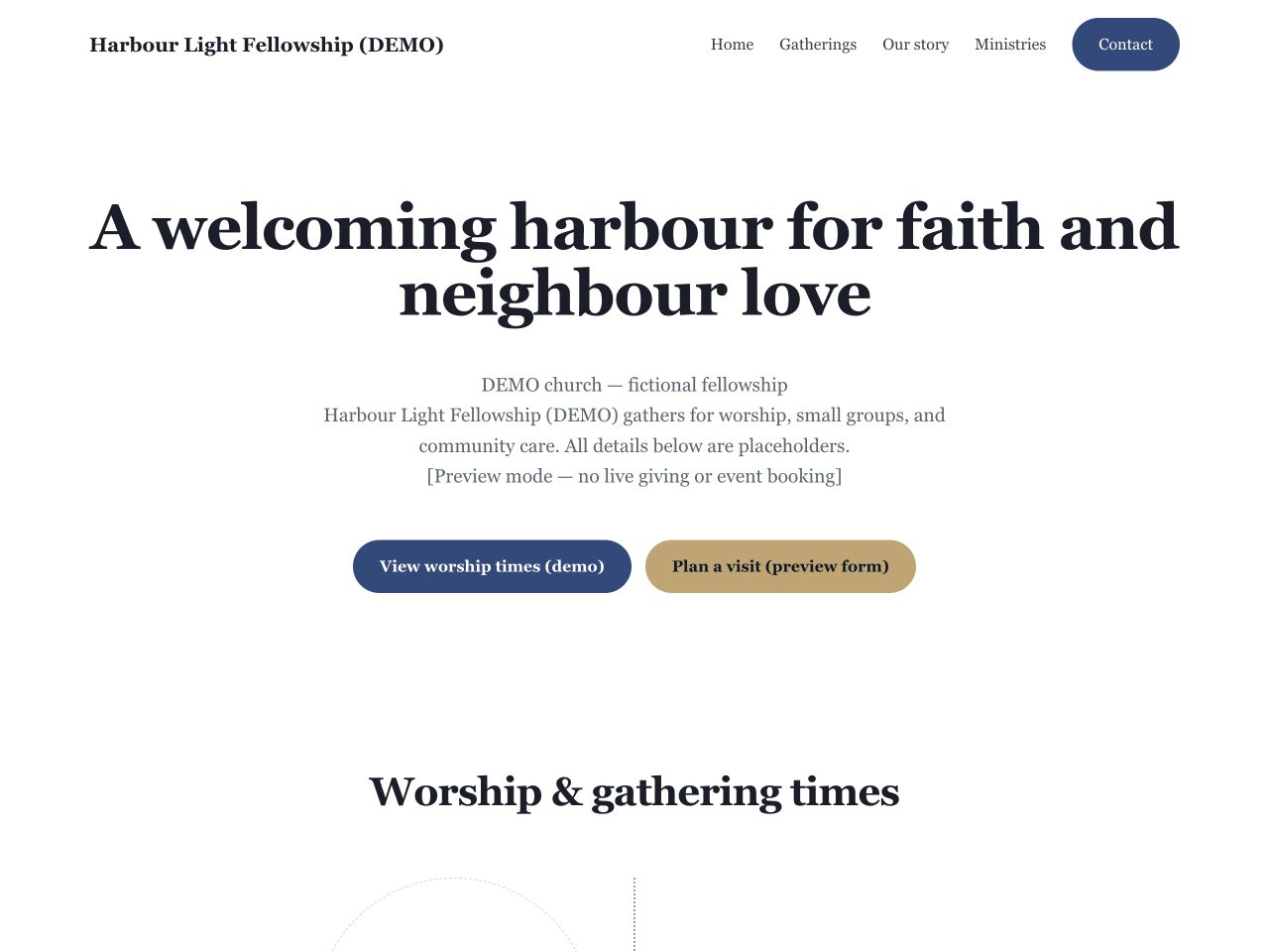 Harbour Light Fellowship — Church & Community