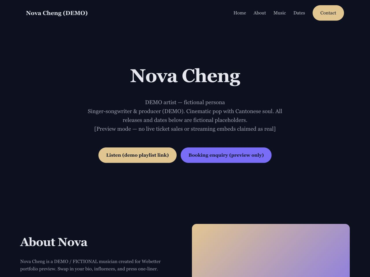 Nova Cheng — Musician Portfolio