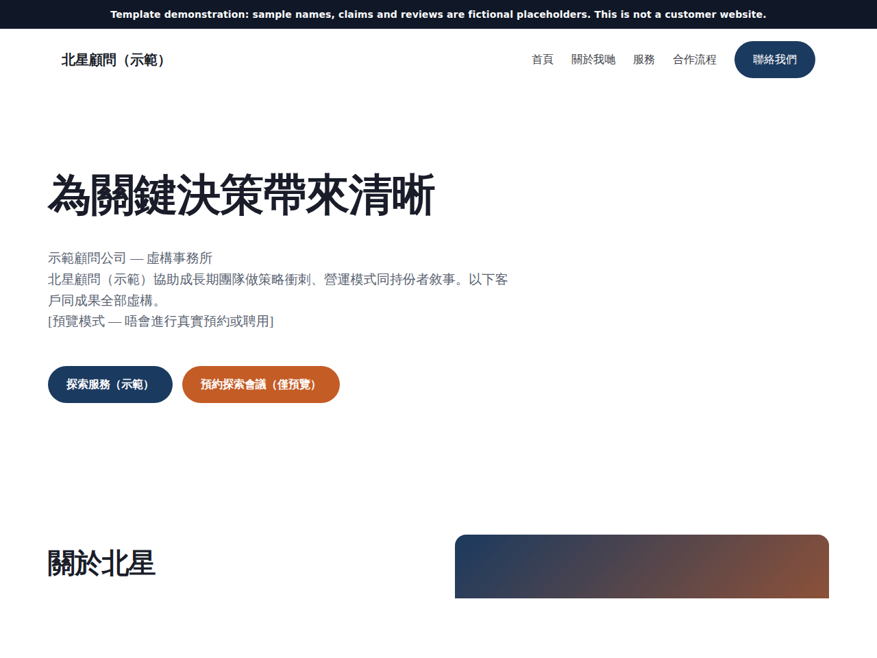 北星顧問 — 專業顧問服務