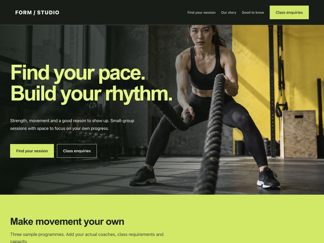 Form Studio — Small-group Fitness