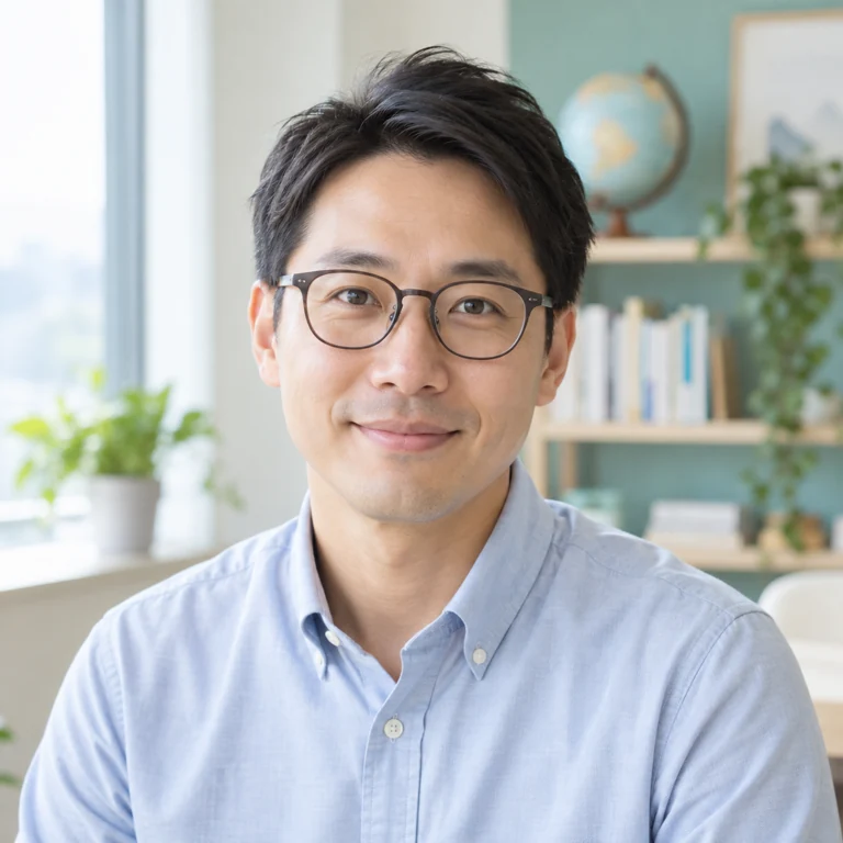 何老師 Ken — AI 生成虛構導師示範相片
